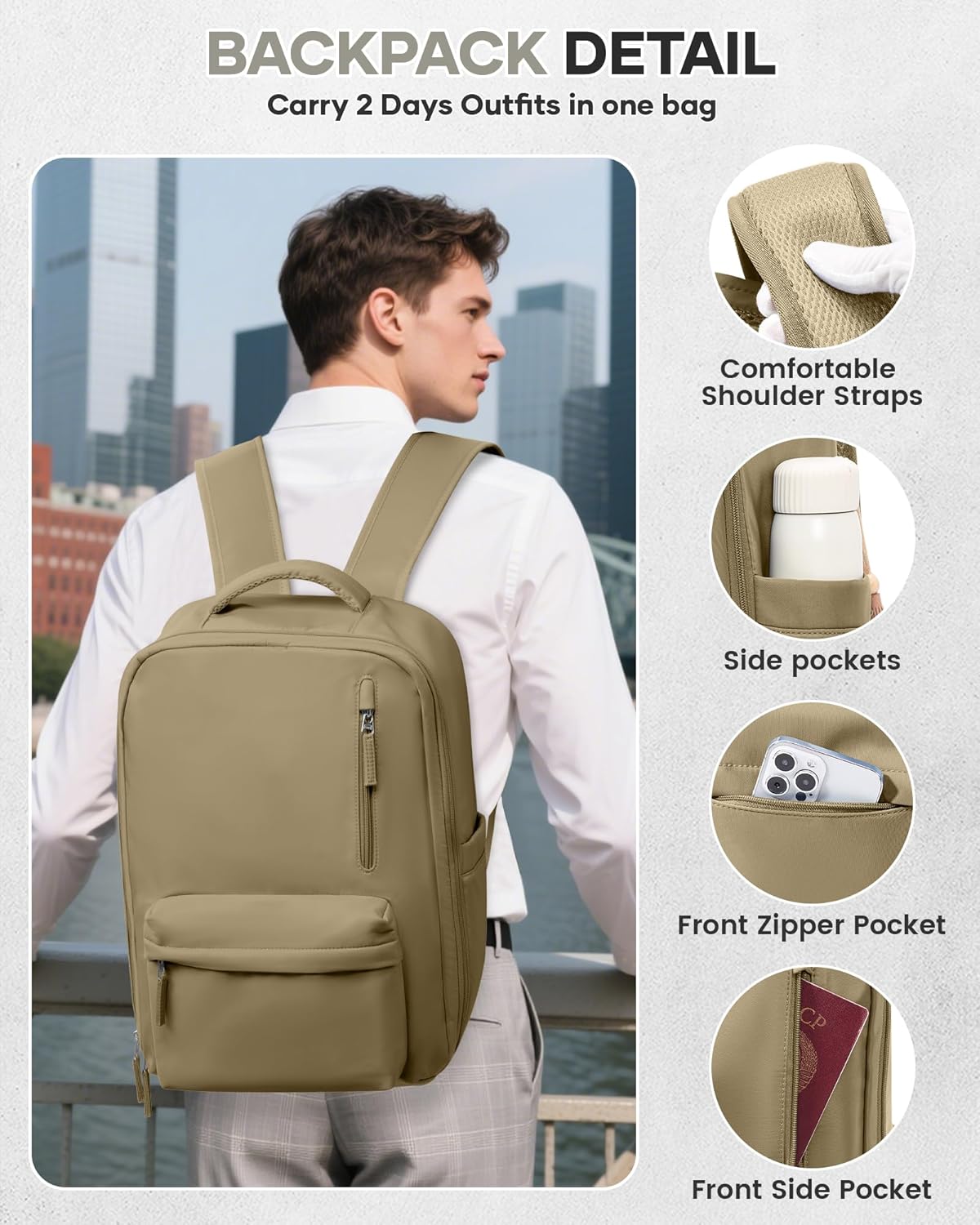 Multi-compartment Laptop Bag with Adjustable Shoulder Strap