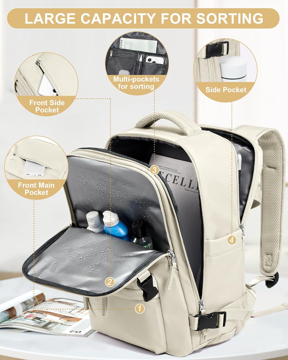 Multi-compartment Laptop Bag with Adjustable Shoulder Strap