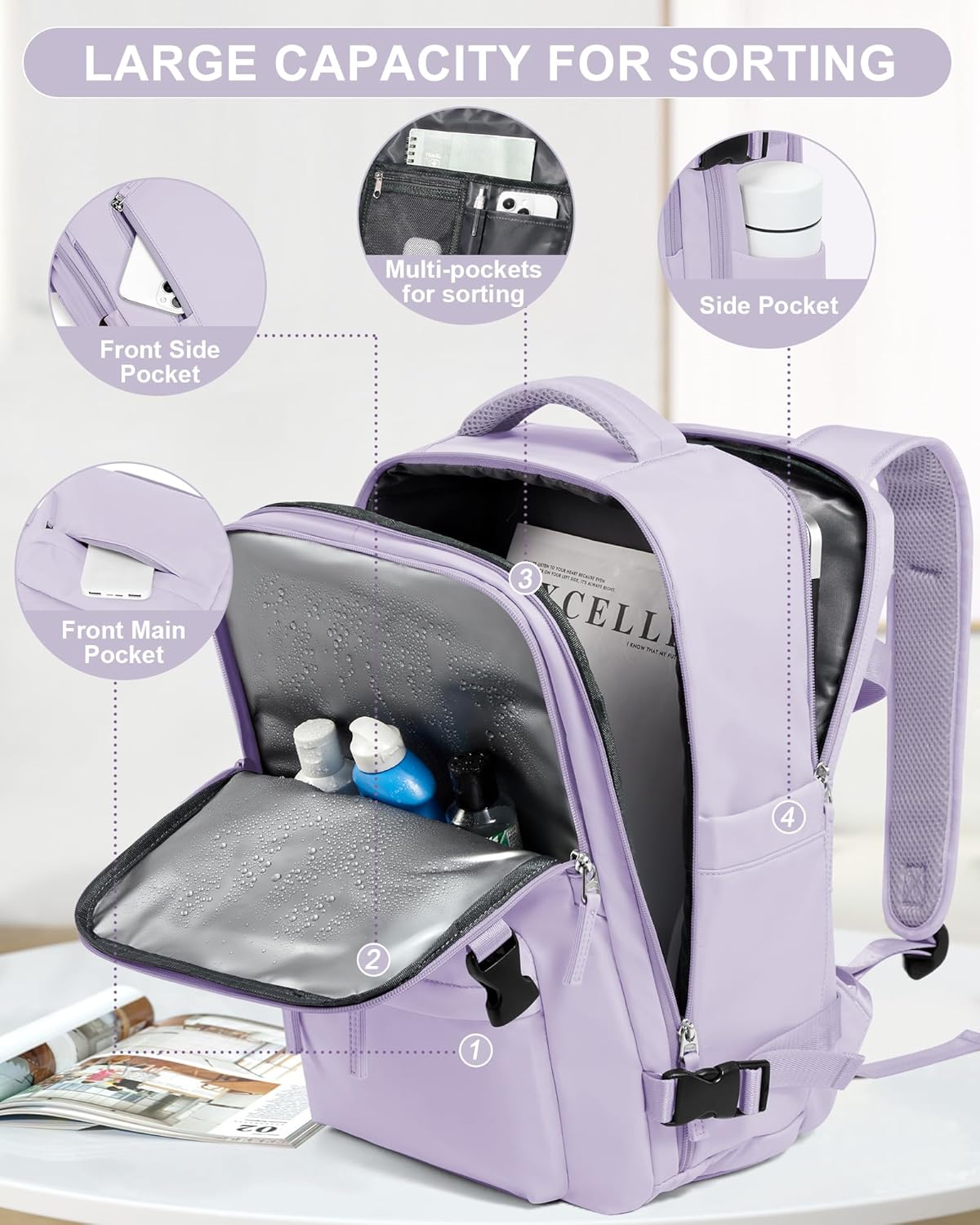 Multi-compartment Laptop Bag with Adjustable Shoulder Strap