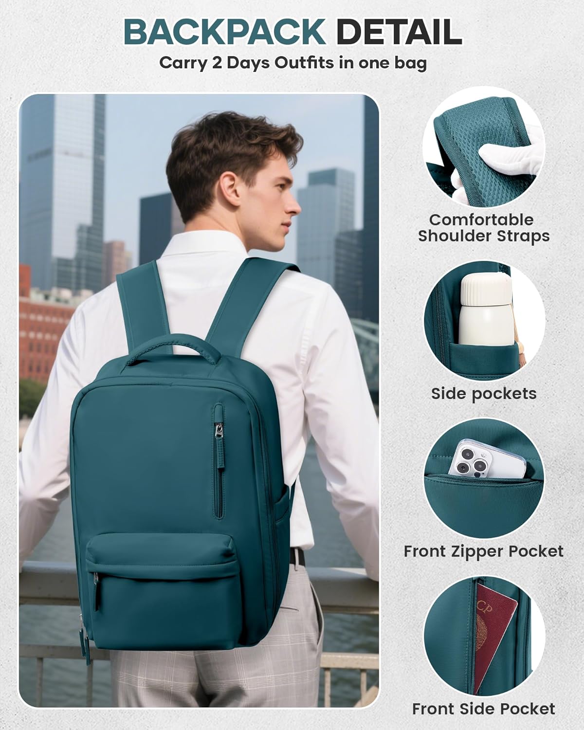 Multi-compartment Laptop Bag with Adjustable Shoulder Strap
