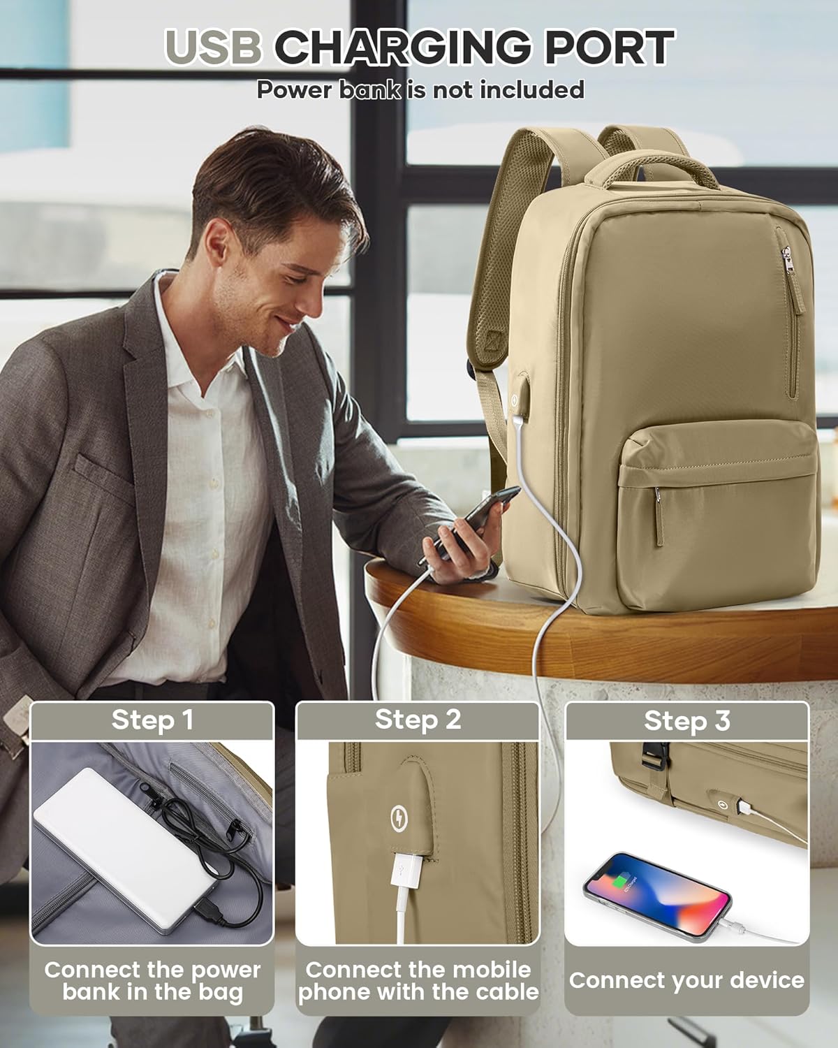 Multi-compartment Laptop Bag with Adjustable Shoulder Strap