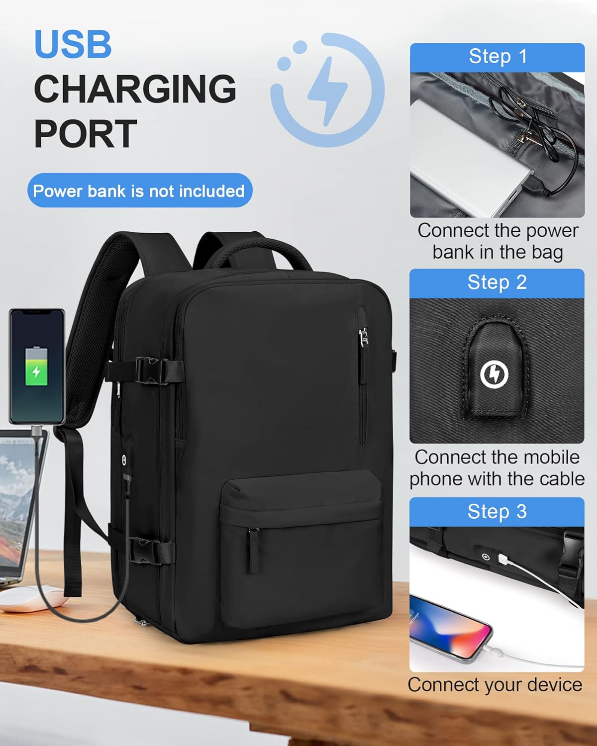 Multi-compartment Laptop Bag with Adjustable Shoulder Strap