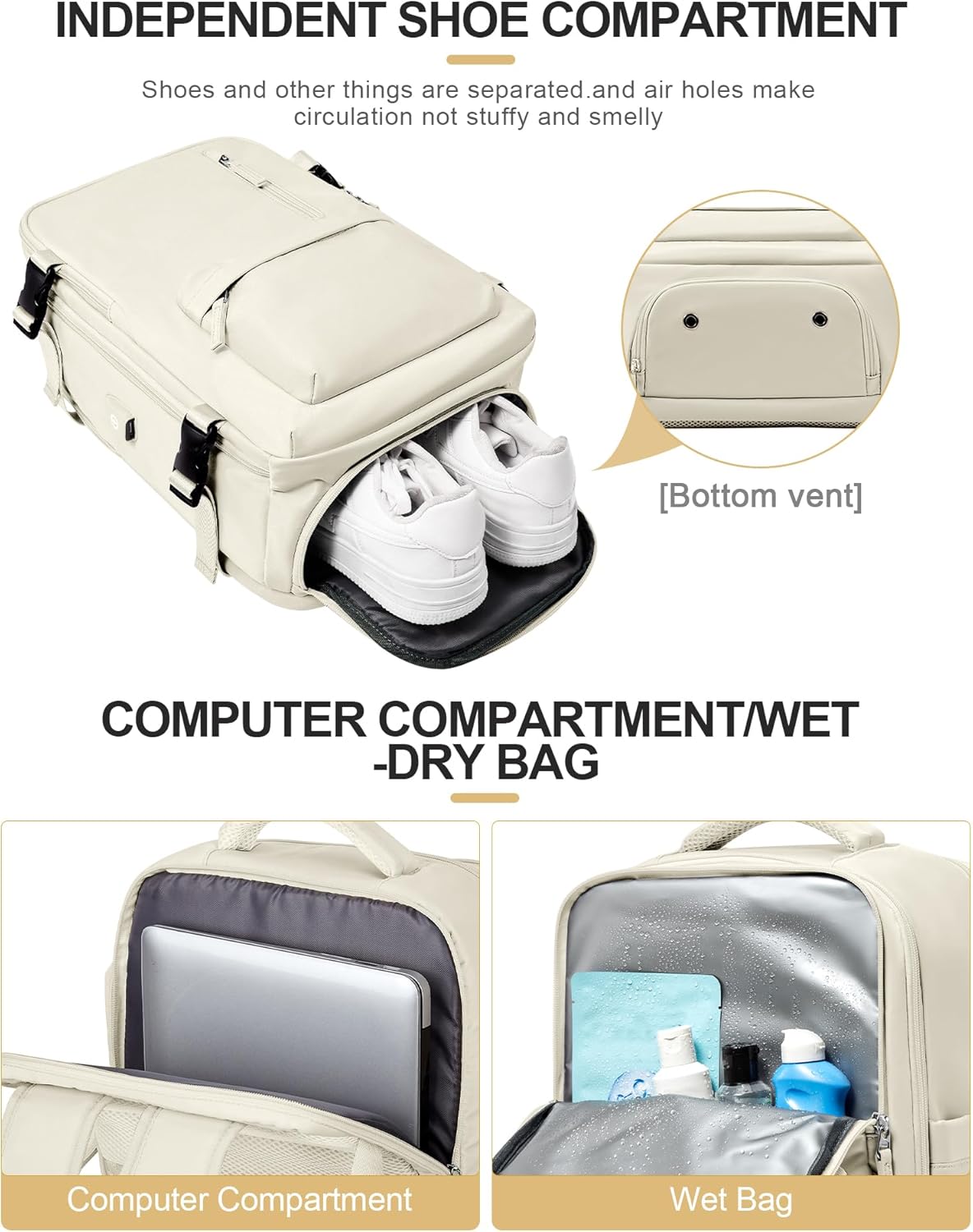 Multi-compartment Laptop Bag with Adjustable Shoulder Strap