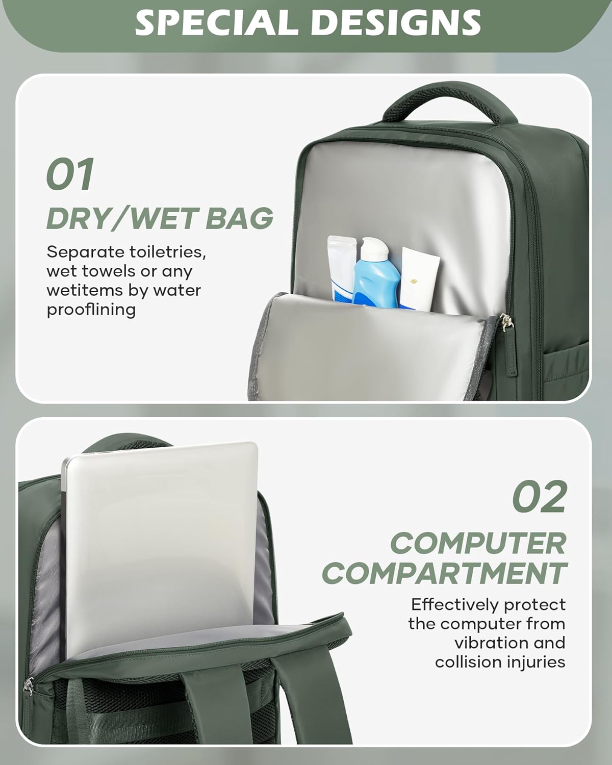 Multi-compartment Laptop Bag with Adjustable Shoulder Strap