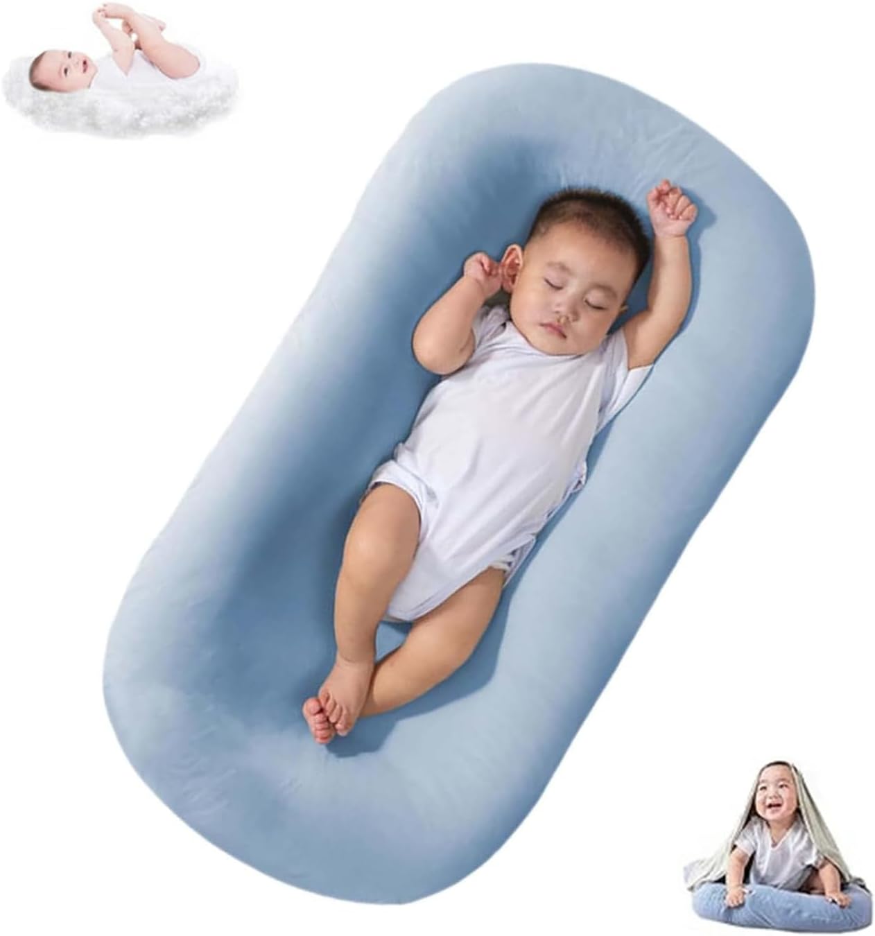 Baby Lounger Cushion - Soft Cotton | Baby Nest 0-24 Months