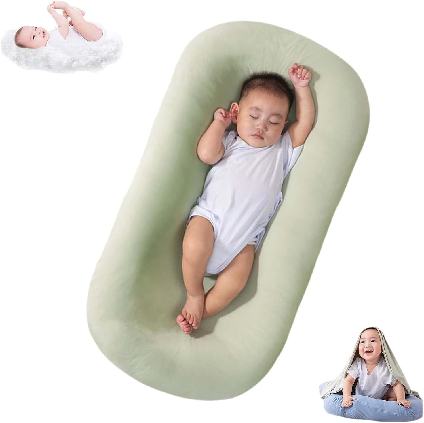 Baby Lounger Cushion - Soft Cotton | Baby Nest 0-24 Months