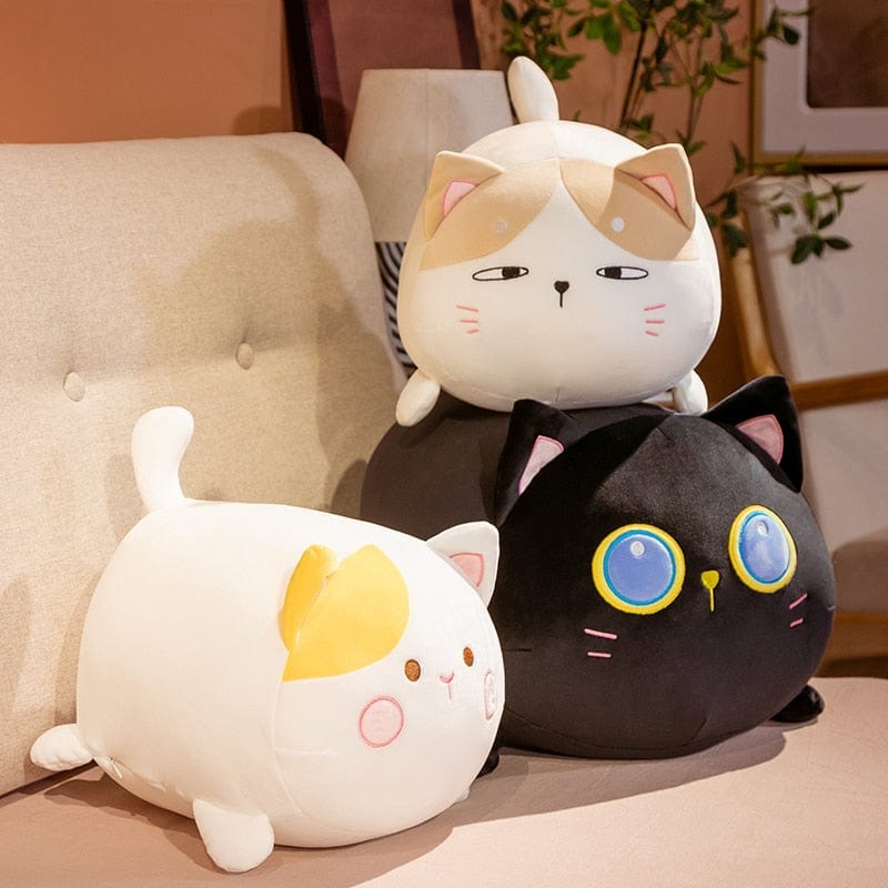 FluffMew Giant Cat Plush | Cute and oversized stuffed cat for relaxation and decor