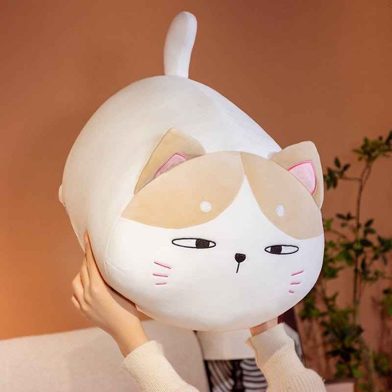 FluffMew Giant Cat Plush | Cute and oversized stuffed cat for relaxation and decor