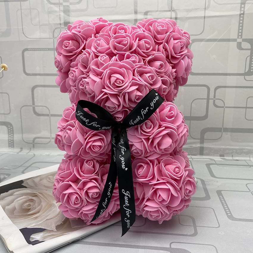 PetalCuddle Eternal Rose Bear | Romantic artificial flower teddy for Mother’s Day and celebrations