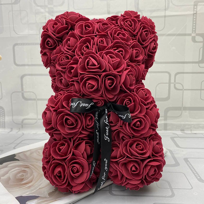 PetalCuddle Eternal Rose Bear | Romantic artificial flower teddy for Mother’s Day and celebrations