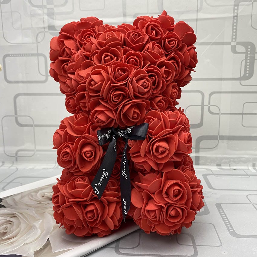 PetalCuddle Eternal Rose Bear | Romantic artificial flower teddy for Mother’s Day and celebrations