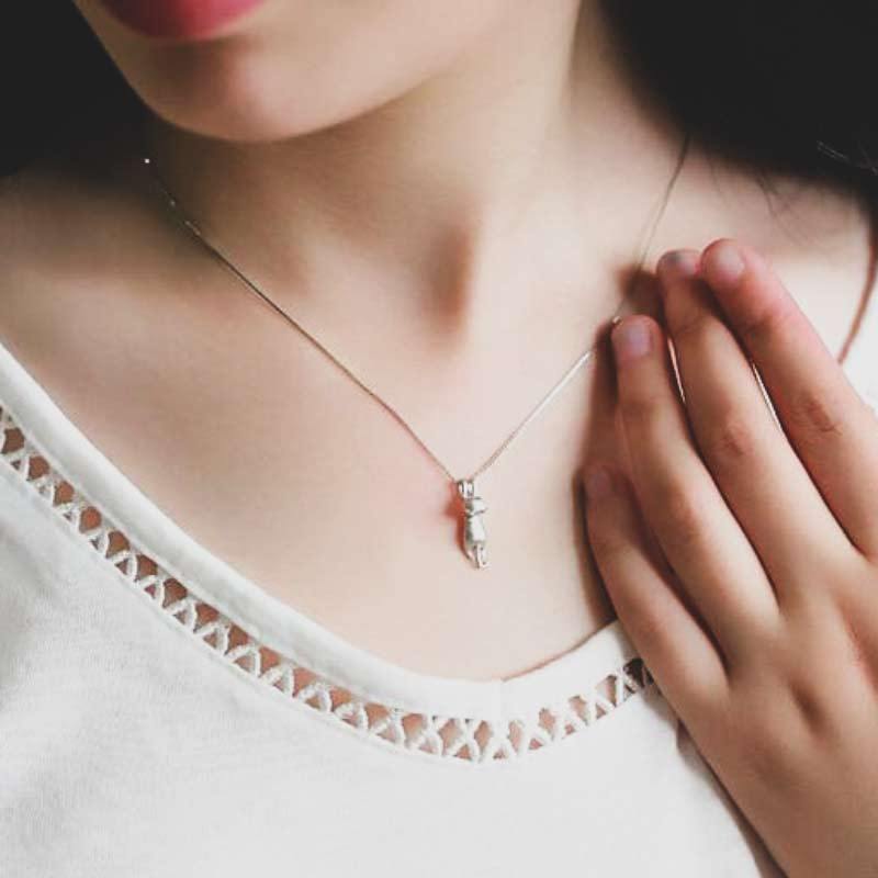 Cat Necklace | 925 Silver Necklace with Cat Pendant