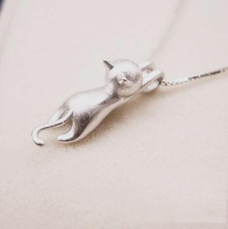 Cat Necklace | 925 Silver Necklace with Cat Pendant