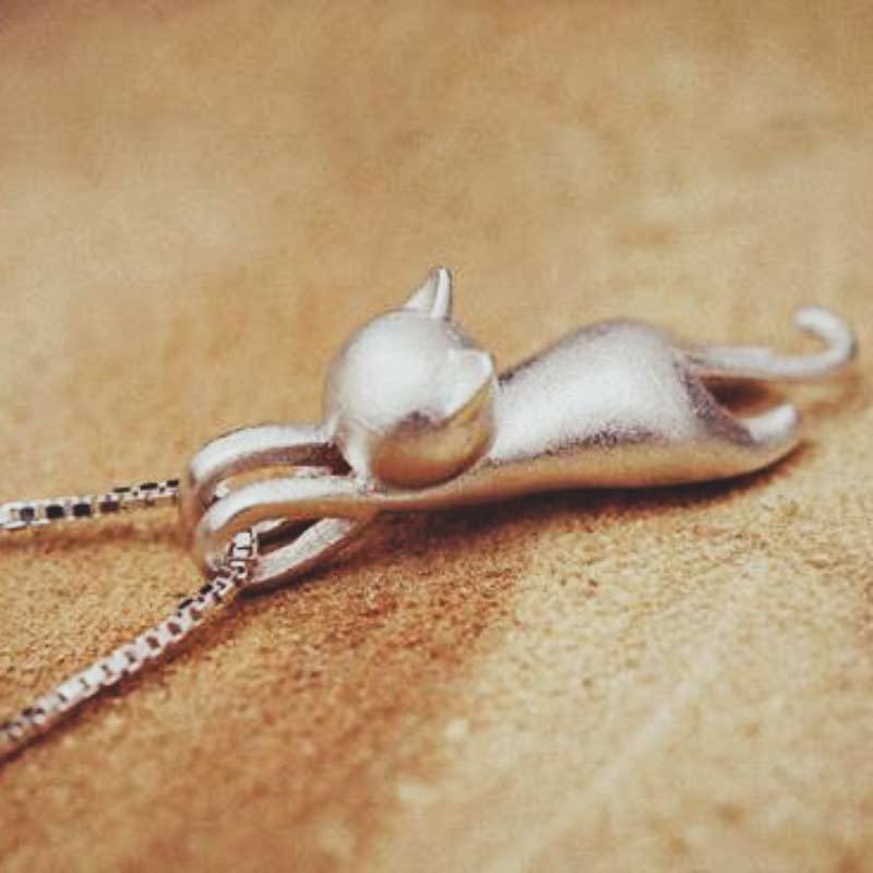 Cat Necklace | 925 Silver Necklace with Cat Pendant