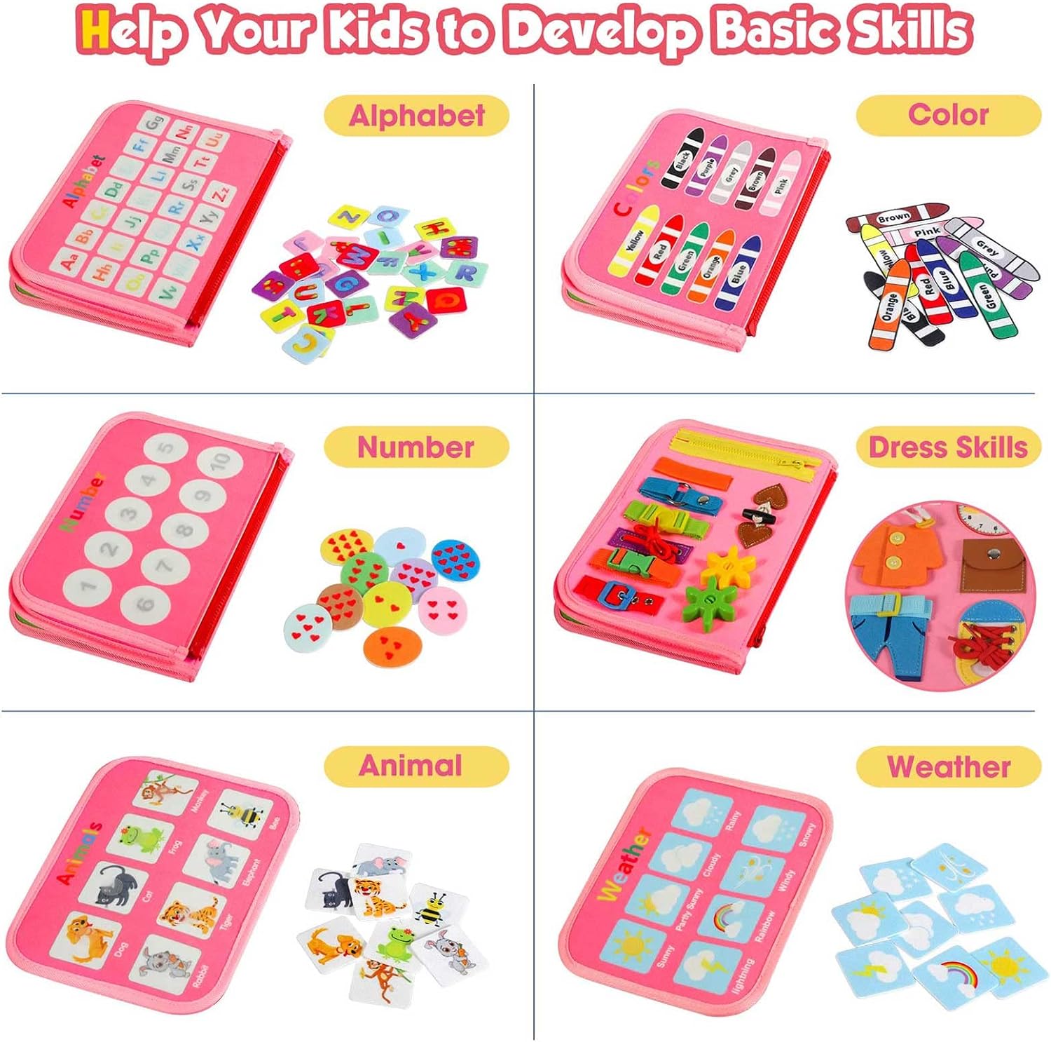 Toddler Push Board Montessori Toy - Educational