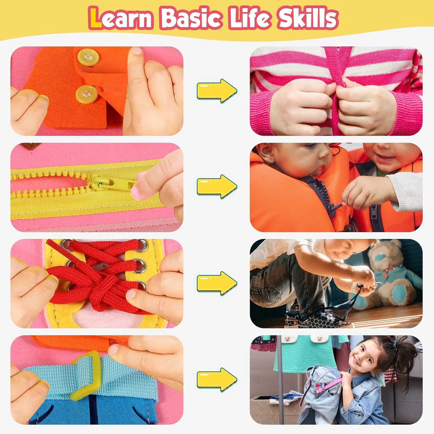 Toddler Push Board Montessori Toy - Educational