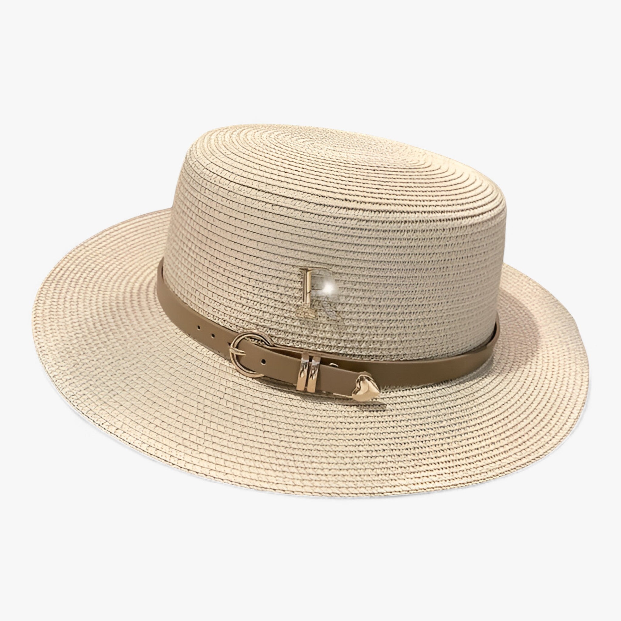 Ladies' Straw Hat with Flat Crown – Aurelle