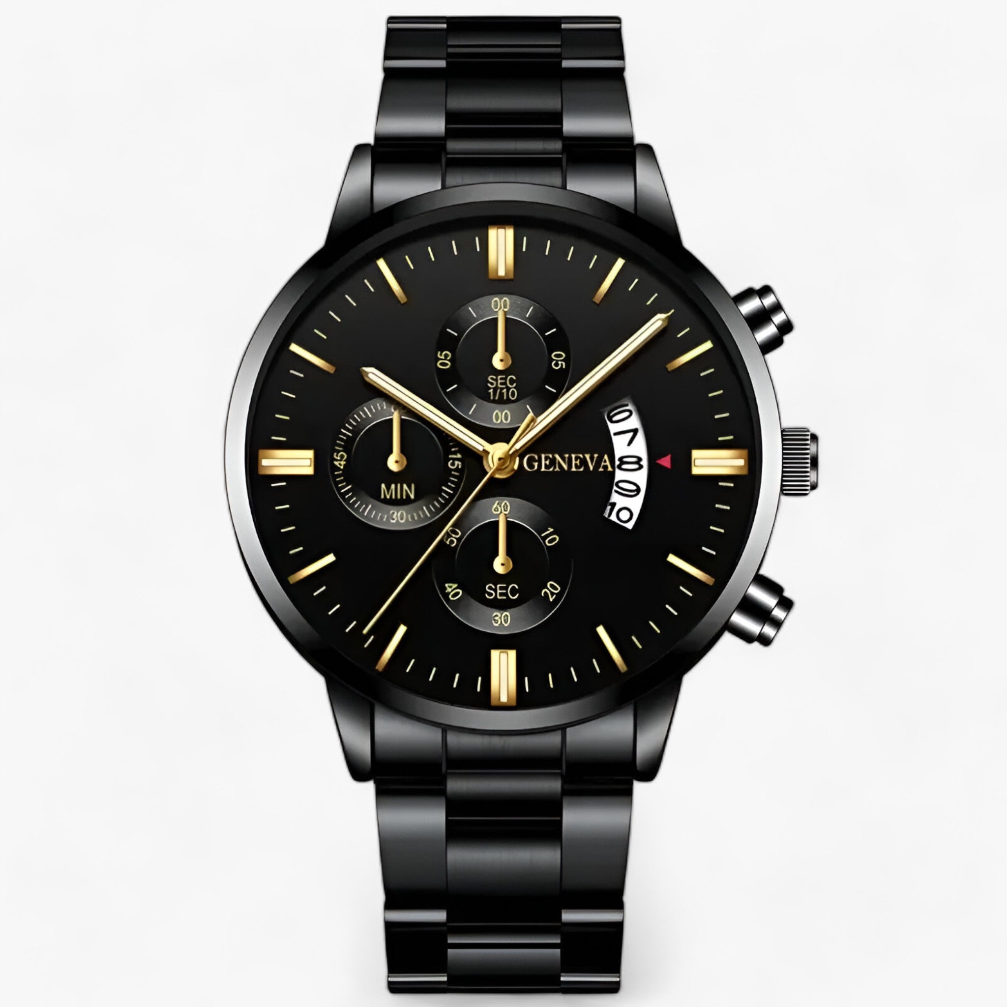 Luxury Black Quartz Watch for Men - Caspian