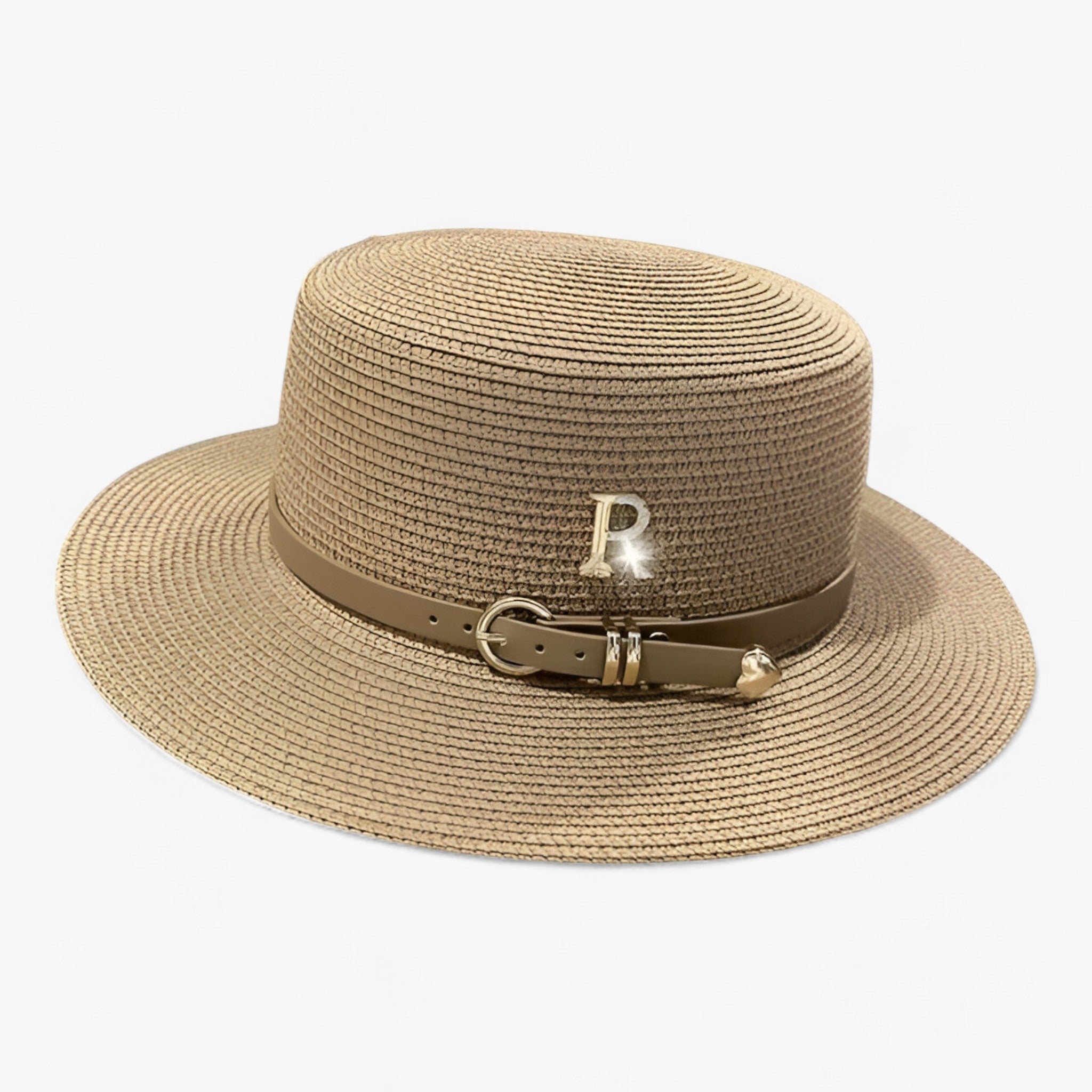 Ladies' Straw Hat with Flat Crown – Aurelle