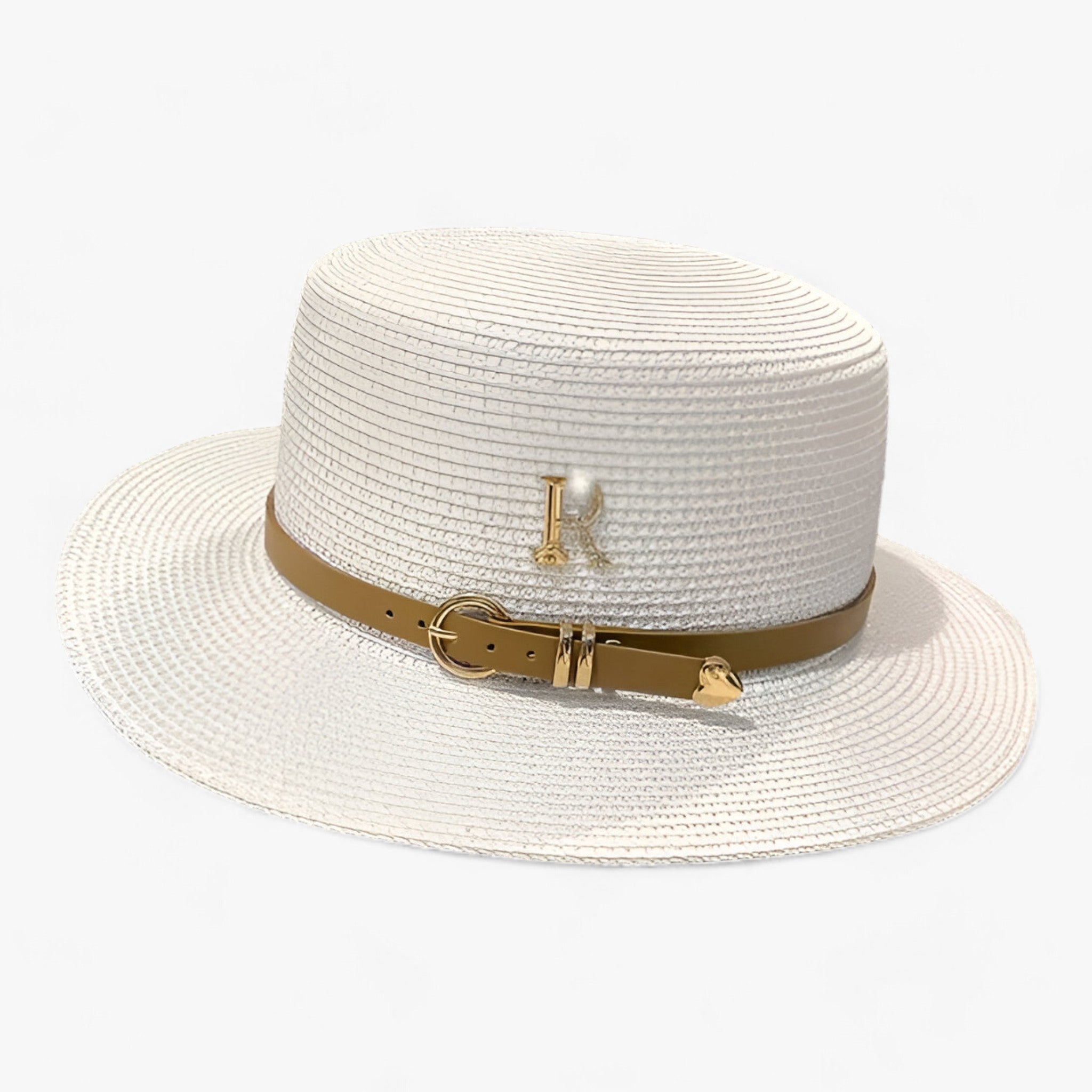 Ladies' Straw Hat with Flat Crown – Aurelle