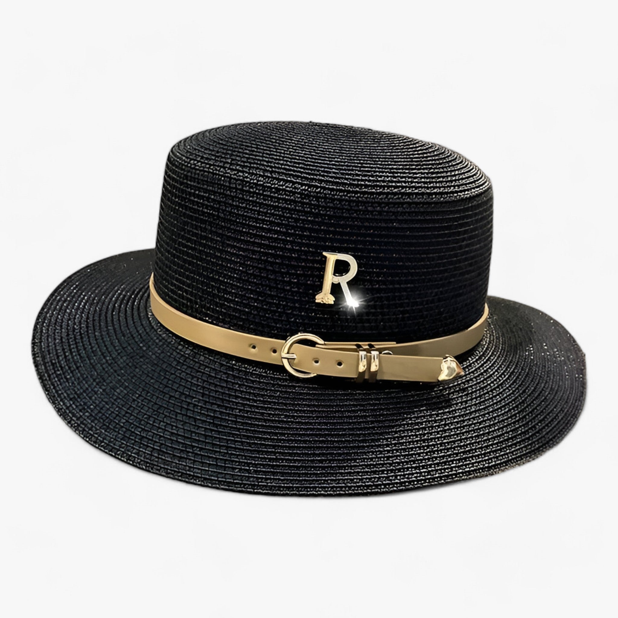 Ladies' Straw Hat with Flat Crown – Aurelle