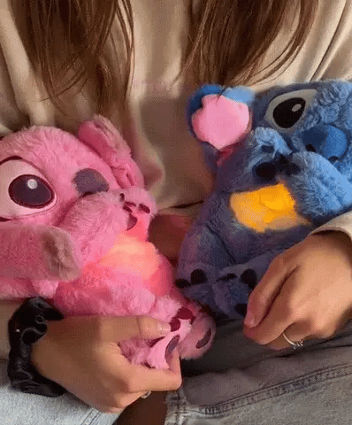 Stress-Relieving Plush with Breathing & Night Light - Soothing