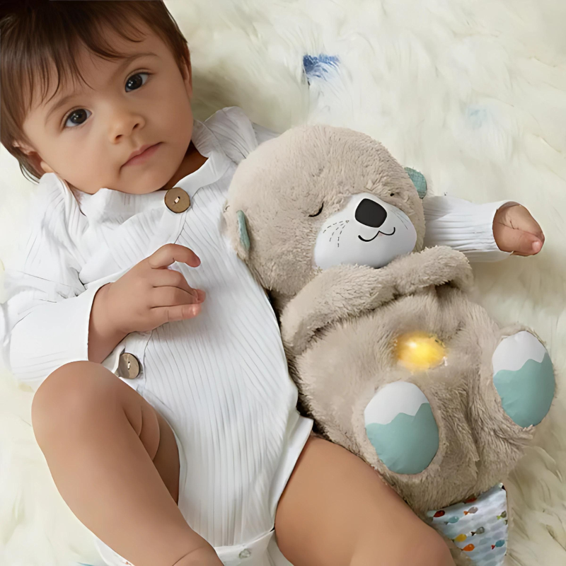 Stress-Relieving Plush with Breathing & Night Light - Soothing