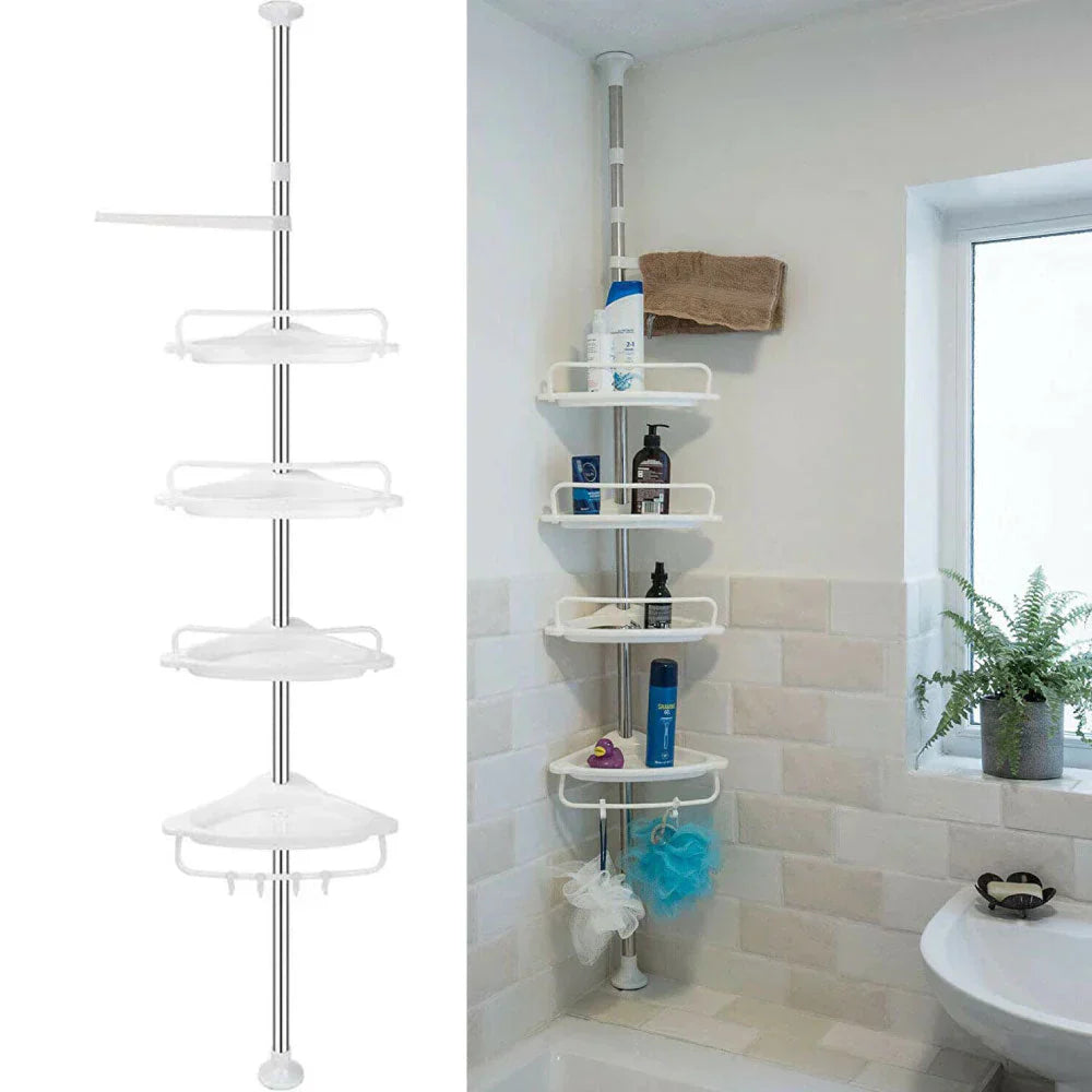 Telescopic Shower Shelf with 4 Shelves – VertiRack