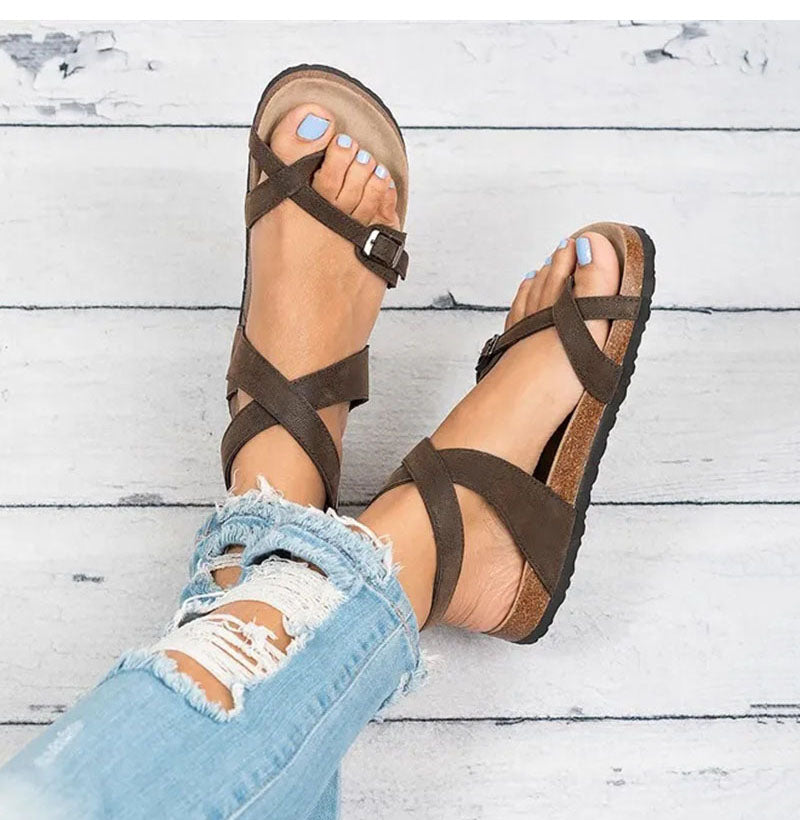 Flat Leather Sandals