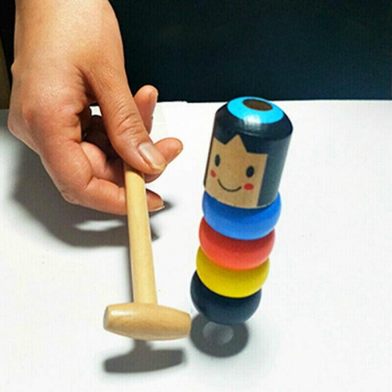 Magnetic Wooden Toy with Evasion Trick – Wooden Spring Figure