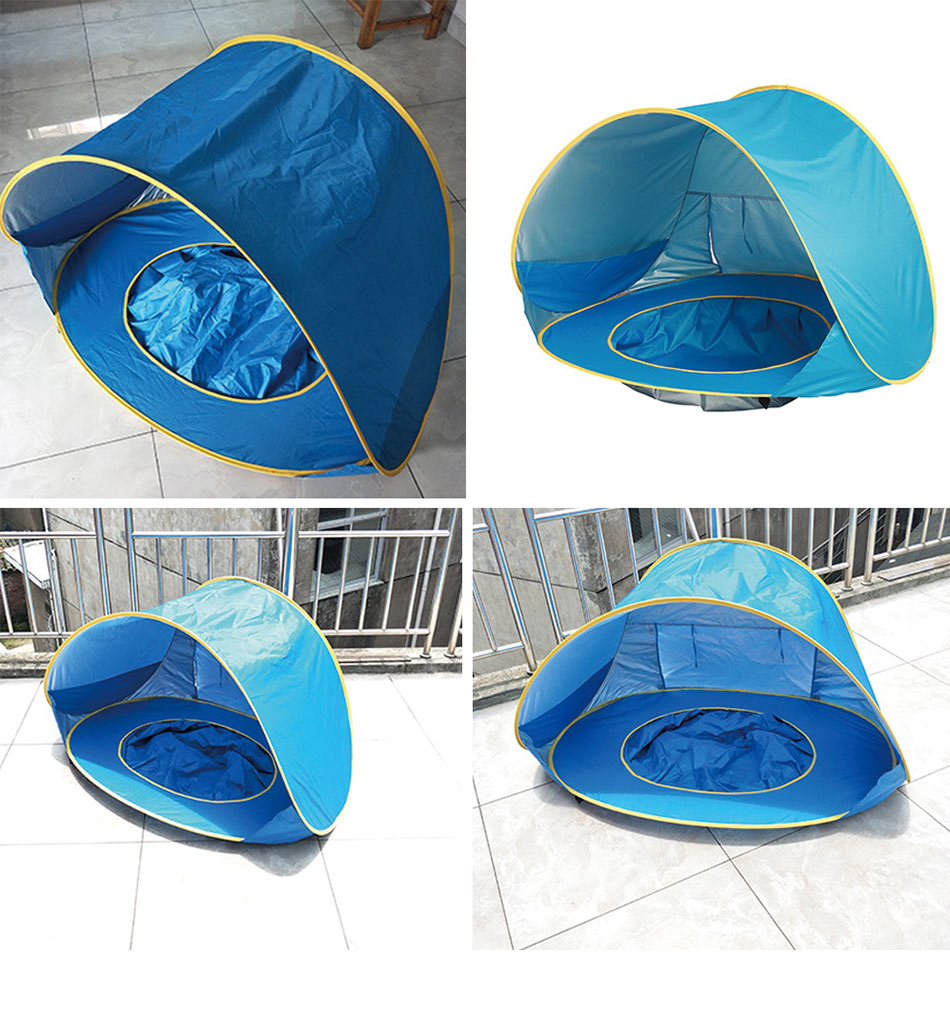 UV Protection Beach Tent with Integrated Baby Paddling Pool – Shade Splash
