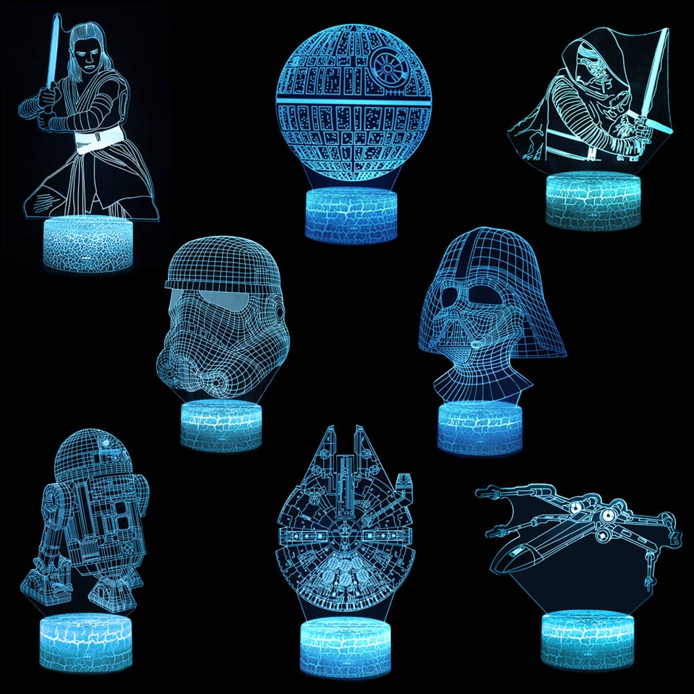 AstroGlow Star Wars Tekenfilm Lamp | KaAstroGlow Star Wars Cartoon Lampwaii Baby Yoda & Anime-Inspired LED Night Light for Bedrooms