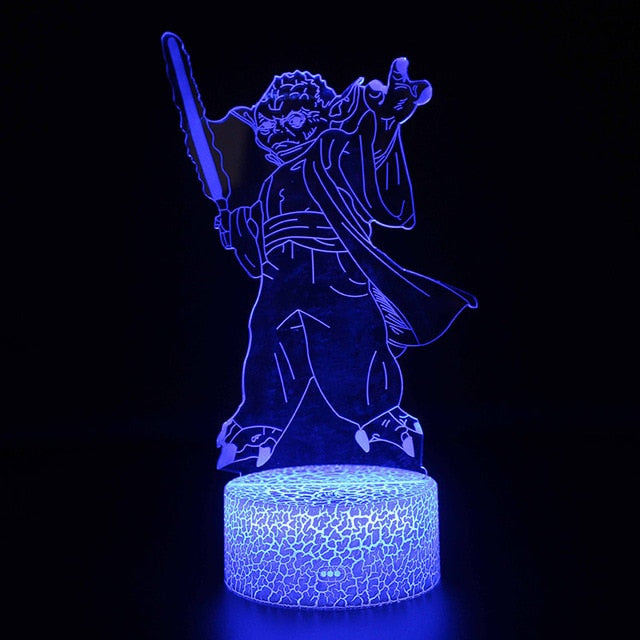 AstroGlow Star Wars Tekenfilm Lamp | KaAstroGlow Star Wars Cartoon Lampwaii Baby Yoda & Anime-Inspired LED Night Light for Bedrooms