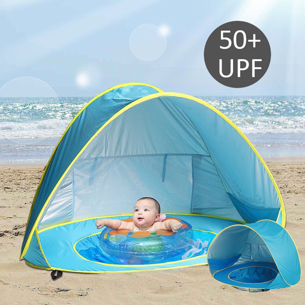 UV Protection Beach Tent with Integrated Baby Paddling Pool – Shade Splash