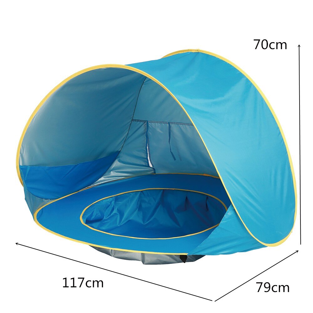 UV Protection Beach Tent with Integrated Baby Paddling Pool – Shade Splash
