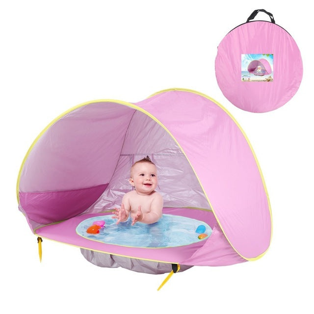 UV Protection Beach Tent with Integrated Baby Paddling Pool – Shade Splash