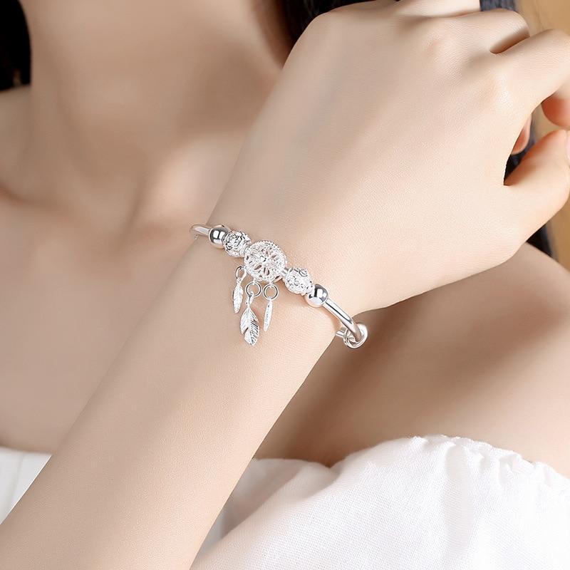 Adjustable Dreamcatcher Bracelet in 925 Silver – Lisa