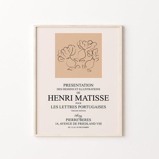 Abstract Henri Matisse Painting Canvas Print - Artwork Inspired by Matisse's Signature Style for Modern Interiors