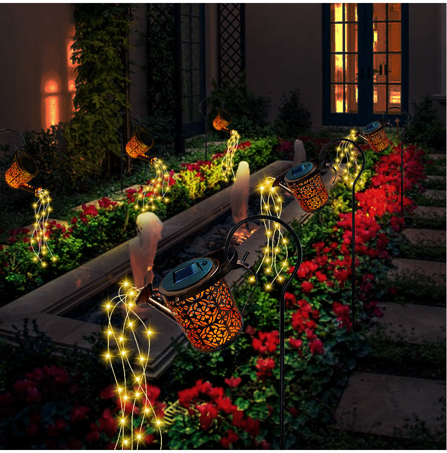 Watering Can Garden Light with Spray Lighting – Magical Solar Outdoor Lighting