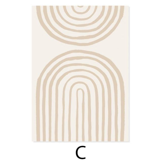 Boho Abstract Rainbow - Bohemian Wall Art on Canvas