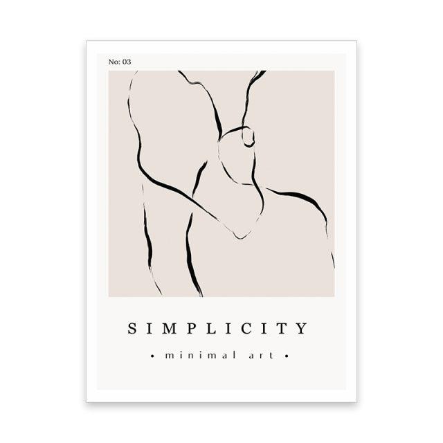 Boho Botanical Leaves Canvas - Abstract Wall Decoration