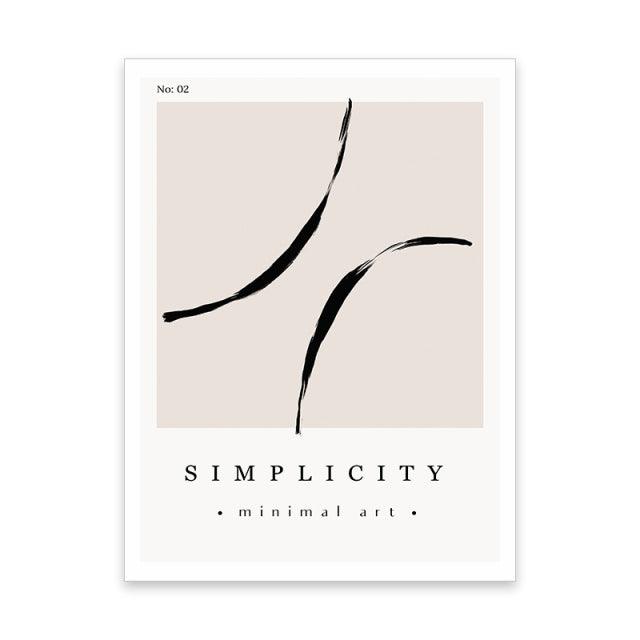 Boho Botanical Leaves Canvas - Abstract Wall Decoration