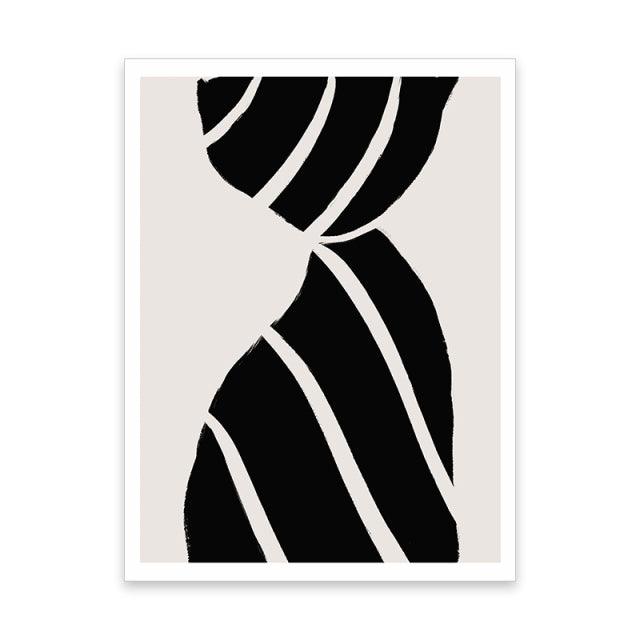 Boho Botanical Leaves Canvas - Abstract Wall Decoration