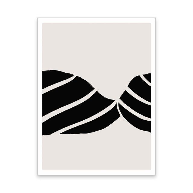 Boho Botanical Leaves Canvas - Abstract Wall Decoration