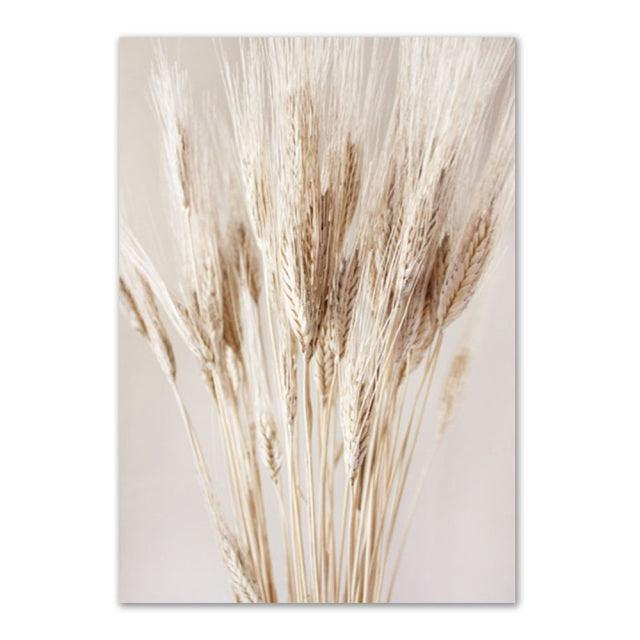 Beige Grass Boho Canvas - Natural Wall Decoration