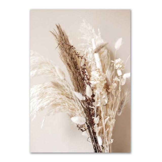 Beige Grass Boho Canvas - Natural Wall Decoration