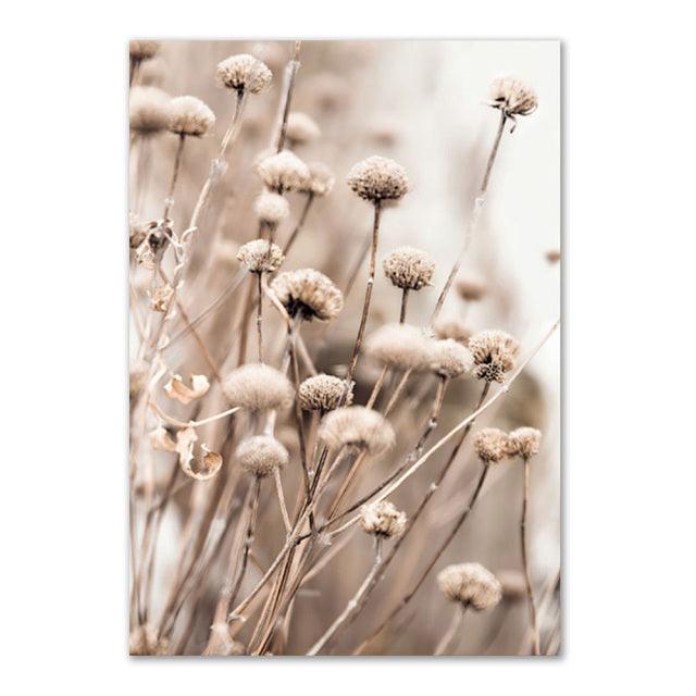Beige Grass Boho Canvas - Natural Wall Decoration