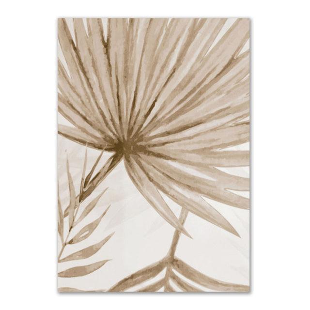 Beige Grass Boho Canvas - Natural Wall Decoration