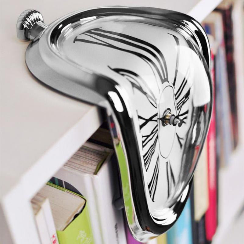 GlamourTick Melting Timepiece | Salvador Dali-inspired surreal clock with mesmerizing fluid design