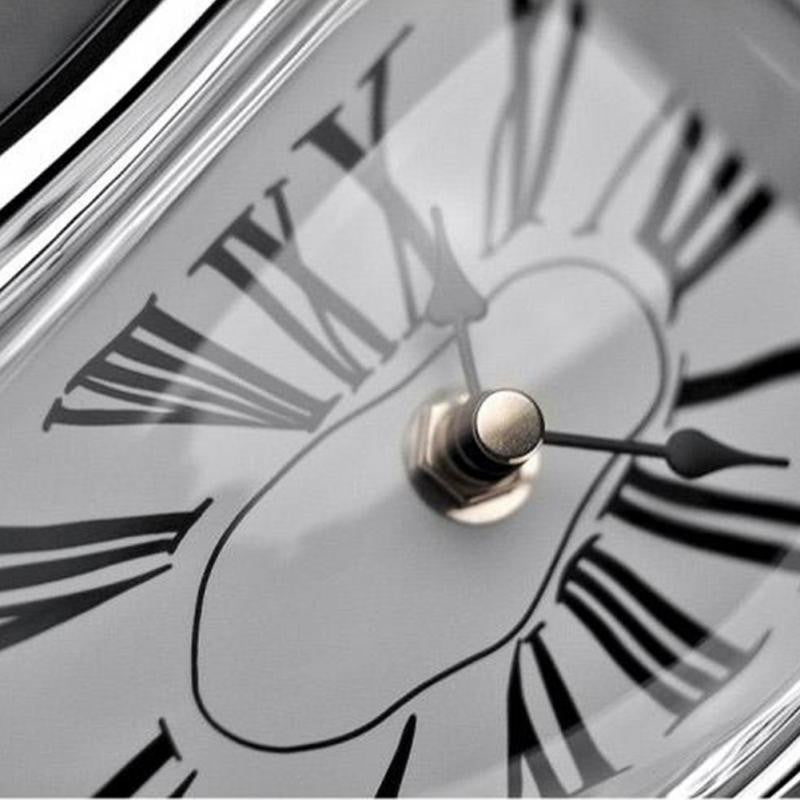 GlamourTick Melting Timepiece | Salvador Dali-inspired surreal clock with mesmerizing fluid design